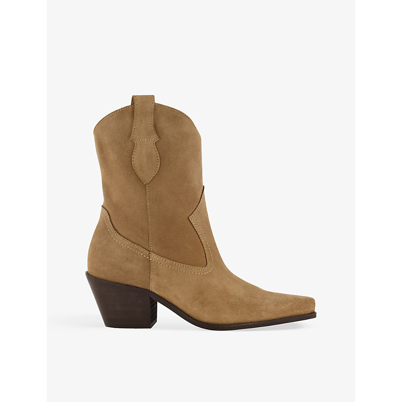 Dune Pardner Pull-on Suede Ankle Boots In Sand-suede