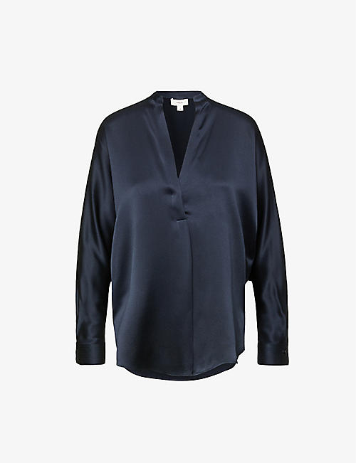 VINCE: Relaxed-fit silk blouse