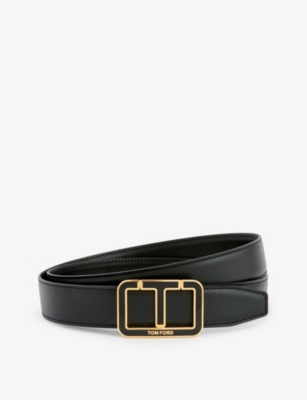 TOM FORD Logo-embellished leather belt