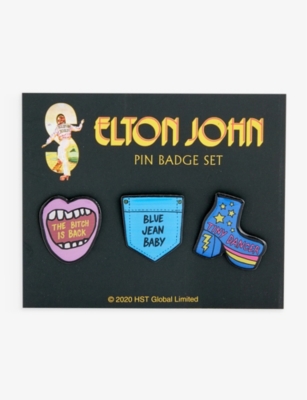 BRAVADO THE LABEL：Elton John x Bravado The Label 金属别针徽章三件装