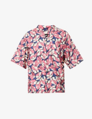 Dsquared2 Bowling Dropped Shoulder Shirt In Fuxia/black/white