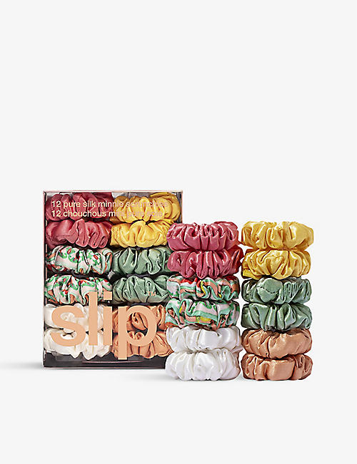 SLIP: Minnie silk scrunchies pack of 12