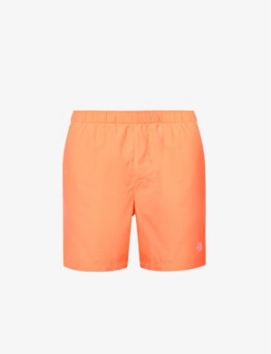 The North Face Mens Dusty Coral Orange Brand-print Regular-fit Shell Swim Shorts