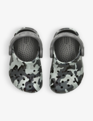 CROCS: Classic camo-print rubber clogs 6 months-5 years