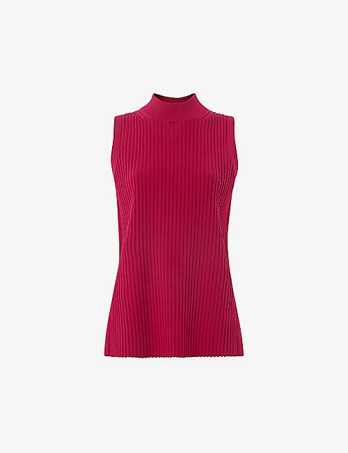 WHISTLES: High-neck ribbed-knit tunic top