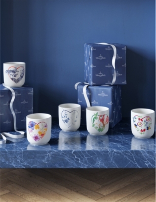 Shop Villeroy & Boch Petite Fleur Graphic-motif Porcelain Mug 8.5cm