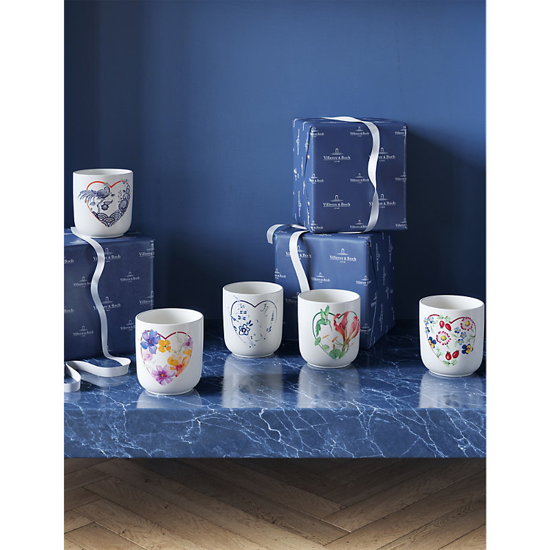 Shop Villeroy & Boch Mariefleur Graphic-motif Porcelain Mug 8.5cm