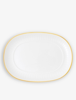 VILLEROY & BOCH: Château Septfontaines bone-porcelain pickle dish plate 20cm x 14cm