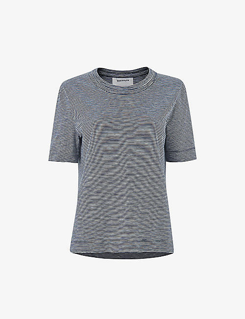 WHISTLES: Rosa striped cotton-jersey T-shirt