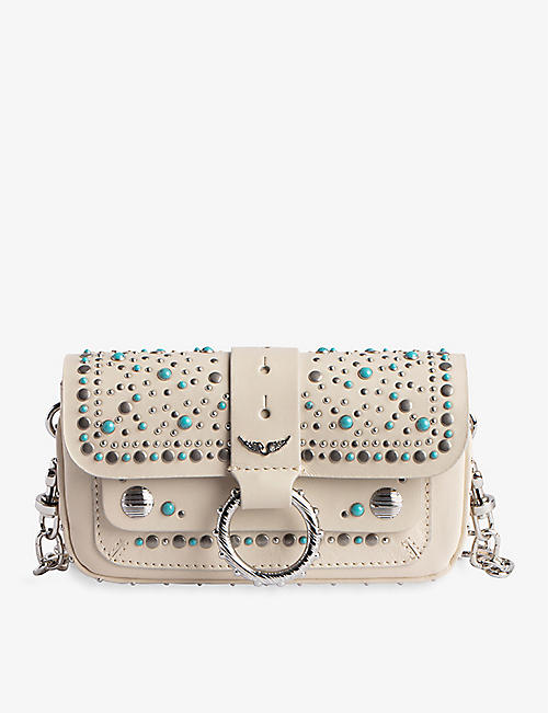 ZADIG&VOLTAIRE: Kate stud-embellished leather wallet bag