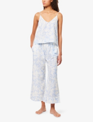 DESMOND AND DEMPSEY: Rayas tiger-print cotton pyjamas