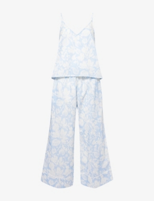 DESMOND AND DEMPSEY: Rayas tiger-print cotton pyjamas
