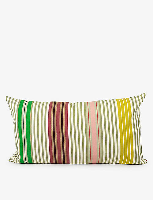 A WORLD OF CRAFT BY AFROART: Florencia striped cotton cushion cover 50cm x 90cm
