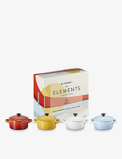 LE CREUSET: Elements petite casserole stoneware dishes set of four