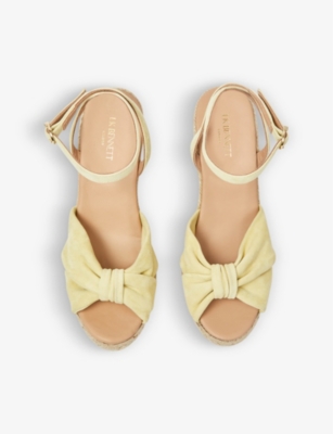 Shop Lk Bennett Women's Yel-yellow Angela Suede Espadrille Sandals
