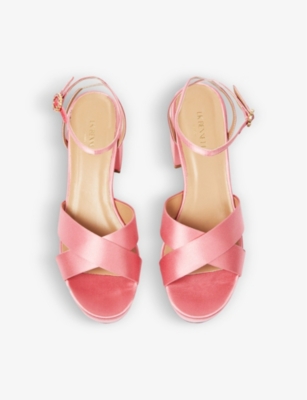 Shop Lk Bennett Womens Pin-flamingo Royal Ascot X Lkb Amie Satin Platform Sandals