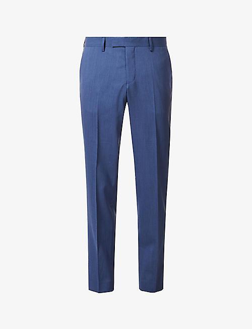 TIGER OF SWEDEN: Tordon pressed-crease tapered-leg wool-blend trousers