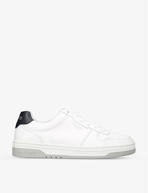 MALLET: Bentham Court panelled leather and suede low-top trainers