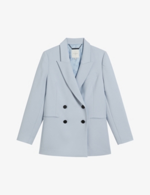 TED BAKER: Hildia peak-lapel double-breasted woven jacket