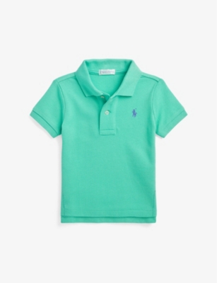 RALPH LAUREN: Logo-embroidered short-sleeved cotton-piqué polo shirt 3-24 months