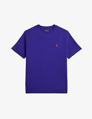 RALPH LAUREN: Logo-embroidered short-sleeve cotton T-shirt 3 months-14 years