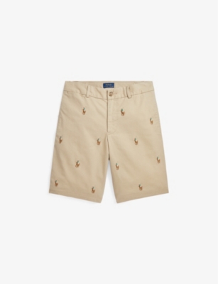 RALPH LAUREN: Logo-embroidered regular-fit stretch-cotton shorts 6 months-7 years