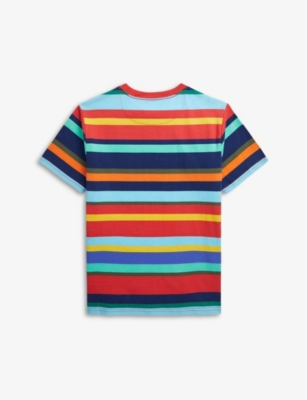 Polo Bear Striped Cotton Jersey Tee