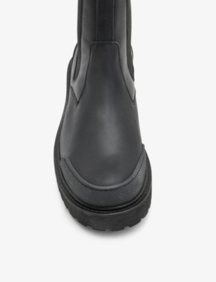 Shop Allsaints Men's Black Matrix Leather Chelsea Boots