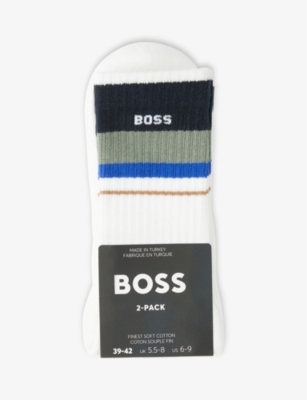 Buy BOSS Two-Pack Cotton Blended Socks