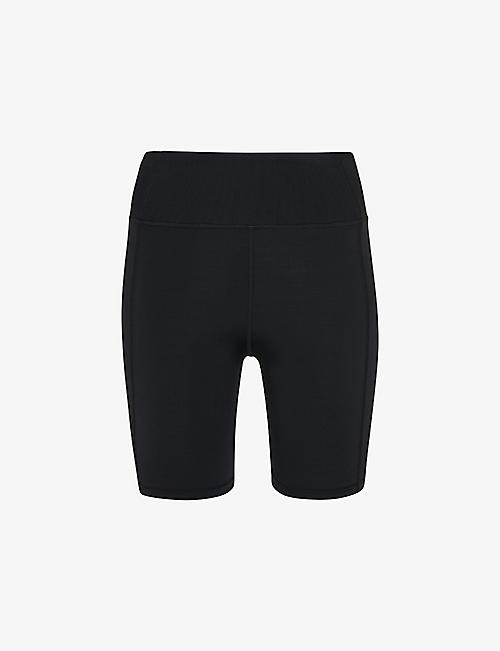 WHISTLES: Ribbed high-rise stretch-woven cycling shorts