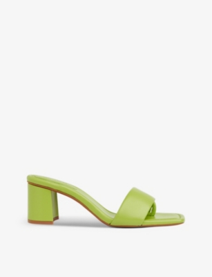 Whistles Women's Marie Square Toe Block Heel Sandals In Green