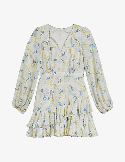 TED BAKER: Suziiee floral-print woven mini dress