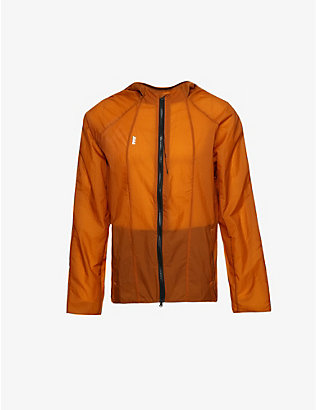 SAUL NASH: Brand-print reflective-stripe regular-fit shell hooded jacket