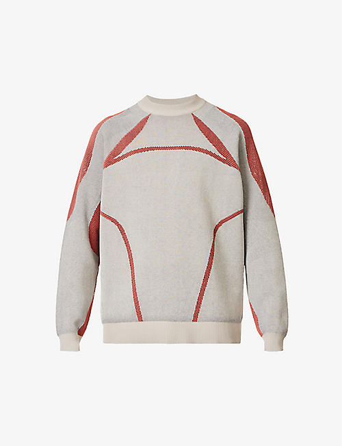 SAUL NASH: Logo-print relaxed-fit cotton-knit jumper