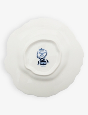 SELETTI: Diesel Living With Seletti Classics On Acid Delf Rose Porcelain Dessert Plate 21cm