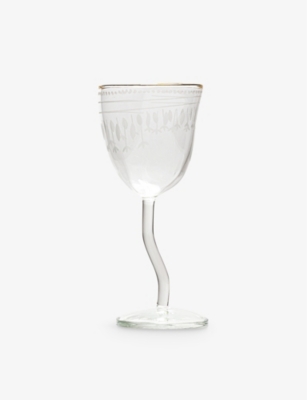 Seletti X Diesel Living Classics On Acid Greca Wine Glass 19.5cm