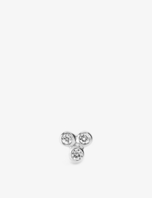 Maria Black 14kt White Gold Triad Diamond Stud