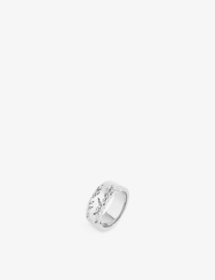 MARIA BLACK: Bridge rhodium-plated sterling-silver ring
