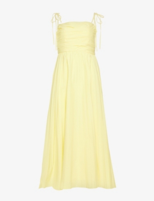 Simkhai Caroline Cotton Blend Poplin Sundress In Limoncello