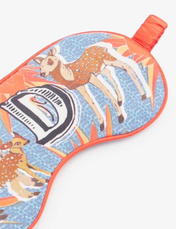 D For Deer patterned silk sleep mask