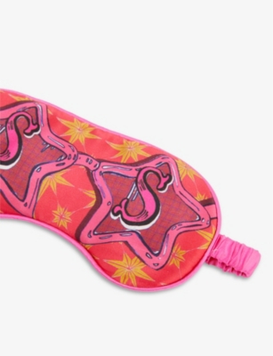 Shop Jessica Russell Women's Multi-coloured S For Sunglasses Patterned Silk Sleep Mask