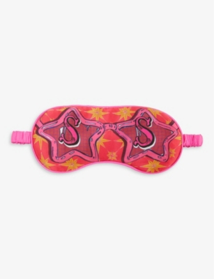 Jessica Russell Womens Multi-coloured S For Sunglasses Patterned Silk Sleep Mask In Multi-coloured