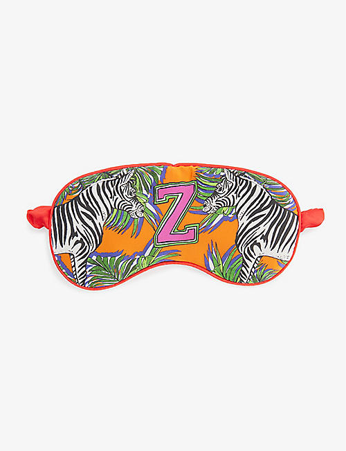 JESSICA RUSSELL: Z for Zebra printed silk sleep mask