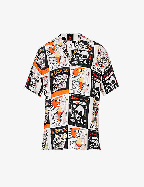 无限欢乐：Tarot 图案印花常规版型梭织衬衫