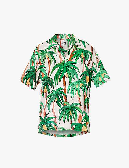 ENDLESS JOY: Palma graphic-print regular-fit woven shirt