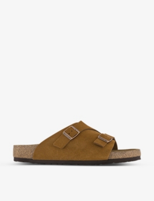 BIRKENSTOCK: Zurich double buckle-fastened suede sandals