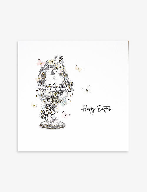 FIVE DOLLAR SHAKE: Fabergè Happy Easter greetings card 16.5cm x 16.5cm