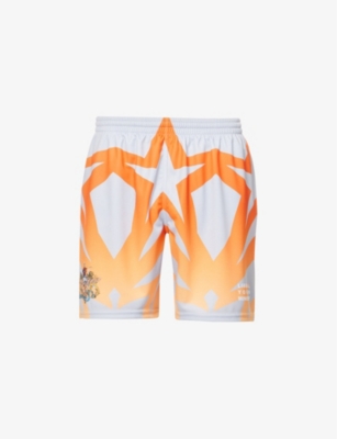 LIBERAL YOUTH MINISTRY: Football geometric-pattern jersey shorts