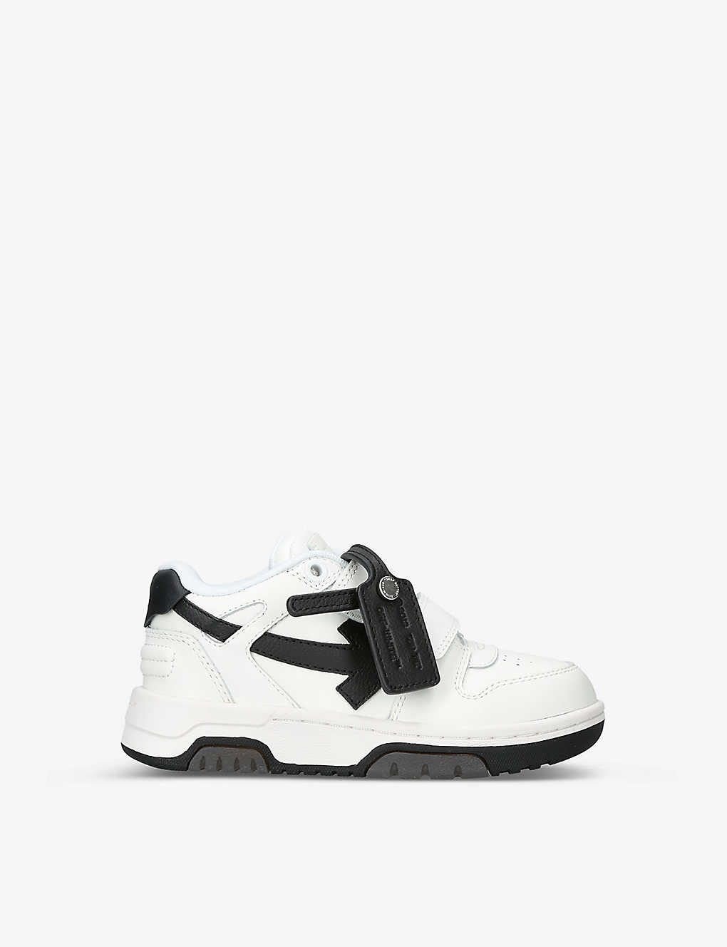 Off-white Babies' Out Of Office Logo-embroidered Leather Low-top Trainers 4-7 Years In White