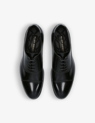 Shop Kurt Geiger London Men's Black Hunter Oxford Lace-up Leather Shoes